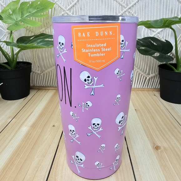Rae Dunn Skull & Crossbones Halloween Tumbler - Picture 2 of 8